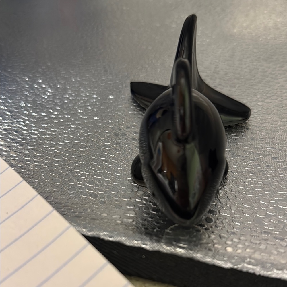 Vintage Black Fish Lead hand blown Figurine